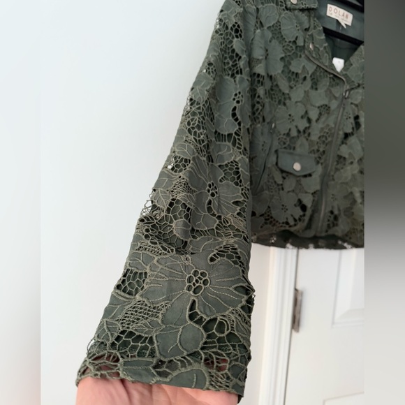 Anthropologie Dolan Lace Moto Jacket, Size M - Picture 5 of 13